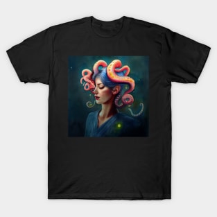 Girl with Octopus Hair T-Shirt